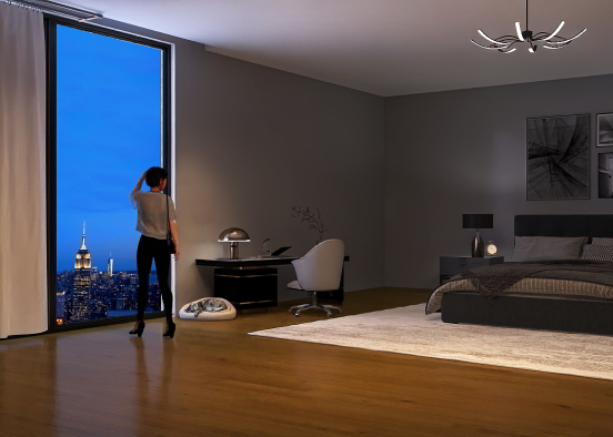 A simple Room in New York  Design Rendering