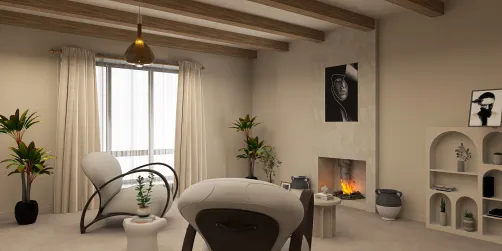 Mid-Century Minimalism in Cream & Black 