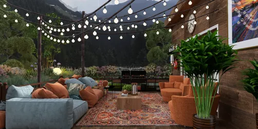 Mountain Retreat Patio ;Rm 2 N ( night)