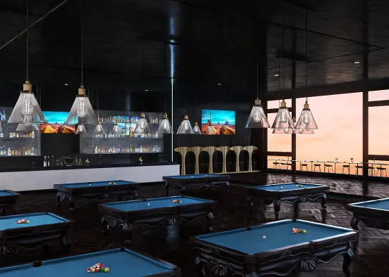 Pool Hall Bar 🎱🍻 Design Rendering
