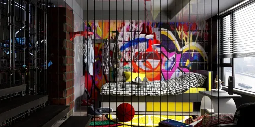  Sleepin',Ballin' N Gamin' (basement bedroom)
