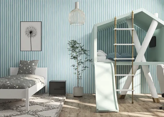 # The favorite child's room!!  Renderização de Design