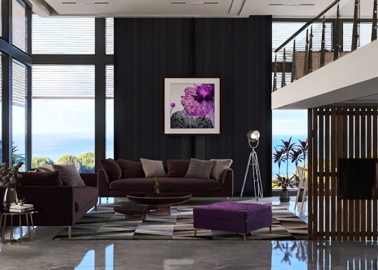 Purple Living  Design Rendering