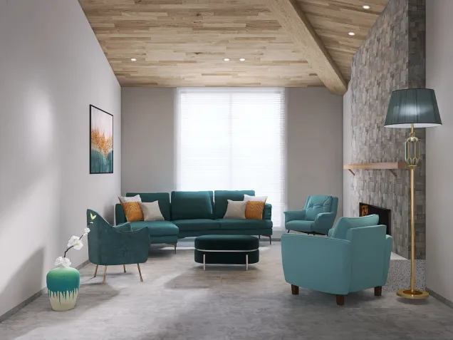 Turquoise meeting room