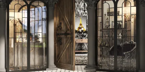Paris antique’s storefront 