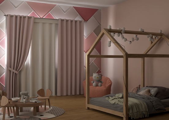 toddler girl bedroom  Design Rendering