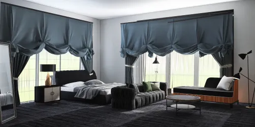 Black bed room 