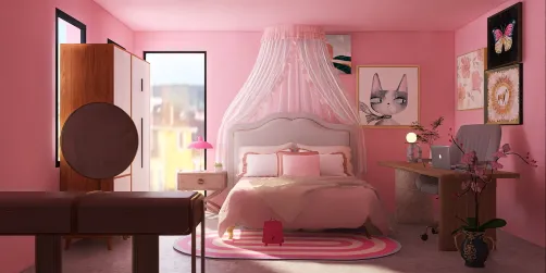 pink kids room 