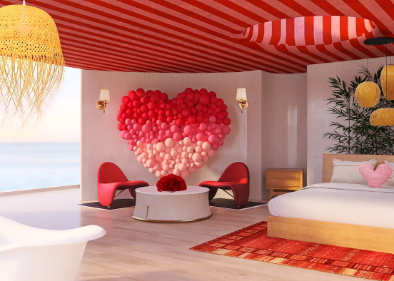 valentine's suite Design Rendering