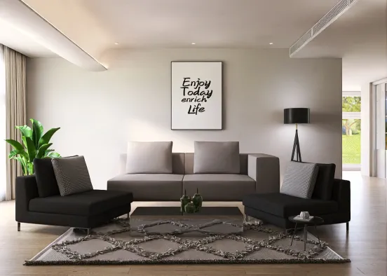 Living room. ◽️ Design Rendering