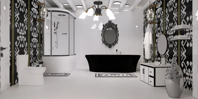 Onyx in the Snow (Master Bathroom)