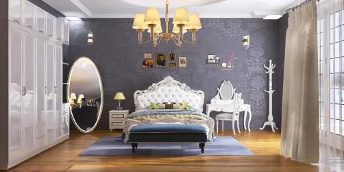 Rococo inspired bedroom.
