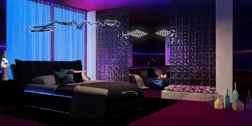 Modern style neon bedroom/living room 