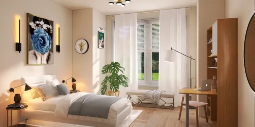 Minimalist modern bedroom 
