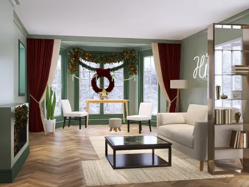 Living Room Christmas Theme