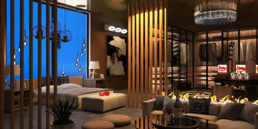 modern industrial bedroom