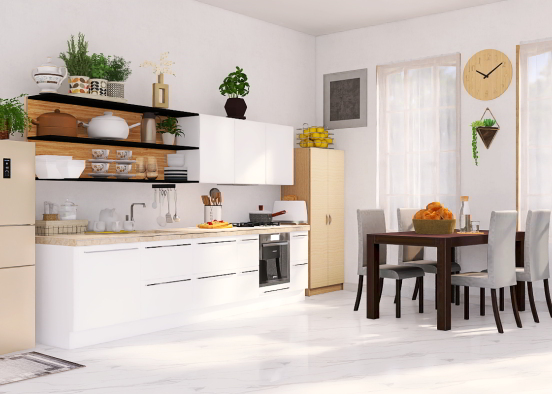 bright kitchen ✨️  Design Rendering