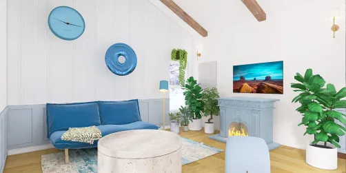 blue wainscoting room