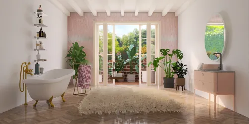 pink aesthetic bathroom 🛁