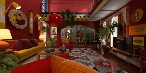 Living room and Dining room ❤️💛🧡