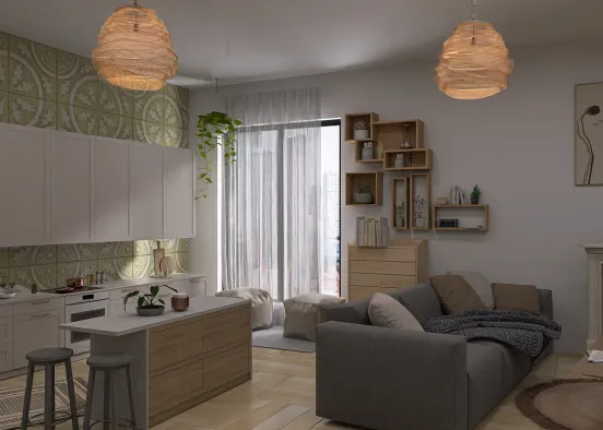 # LDK small living apartment  Renderização de Design