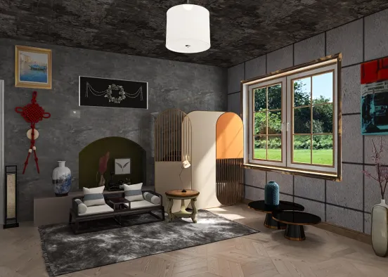# 分散的民族團結Greco-Roman-French Korean Japan Chinese  Renderização de Design