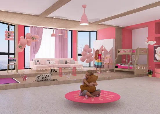 Barbies Dream Bedroom Design Rendering
