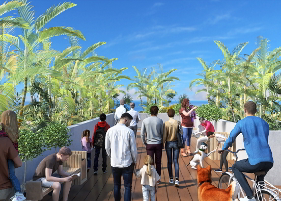 Sunday Boardwalk with Family Design Rendering