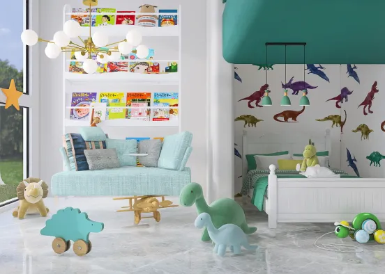 Little Boys Dinosaur room  Design Rendering
