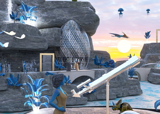 Another world 🌎 The Blue World Design Rendering
