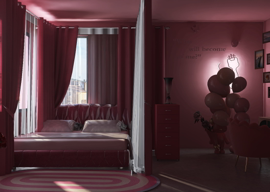 Valentine Bedroom ❤️ Design Rendering