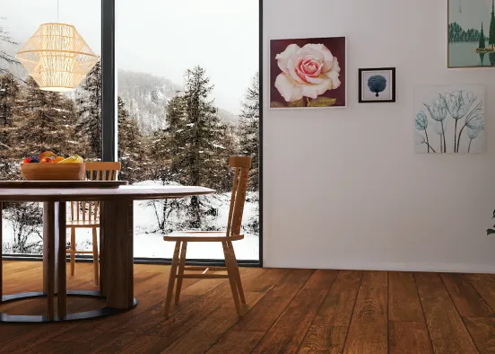 A Simple Dining Room! Design Rendering