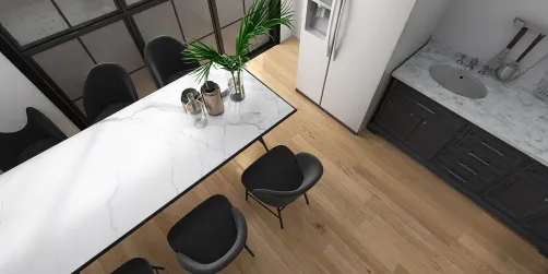 white and black house