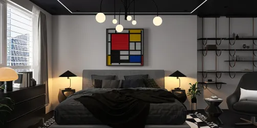Bauhaus style room 