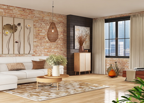 Living Space Design Rendering