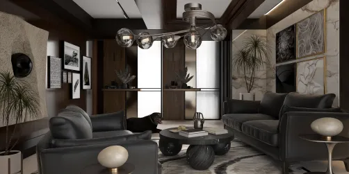 Modern Black Double AI Sofa