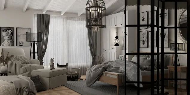 Grey Cottage Bedroom