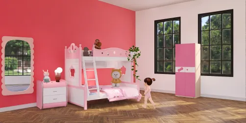 Cute Pink Hello Kitty Kids Bedroom