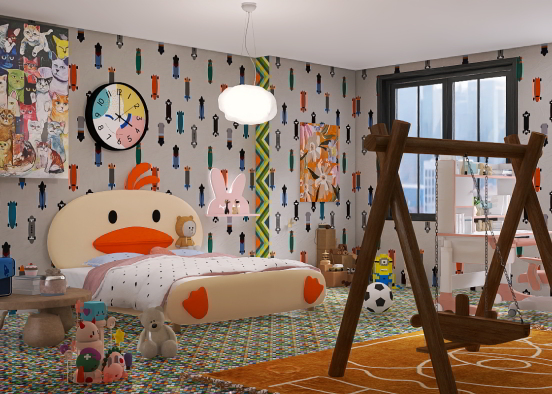 Children’ Room Design Rendering
