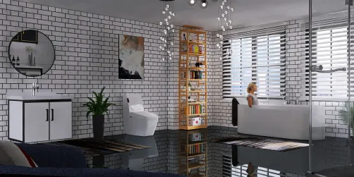 black and white bathroom 🖤🤍