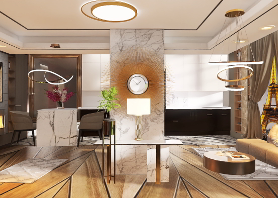 Paris apartment by Ivana Design Rendering