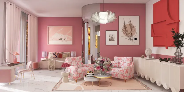 Pink teenager room 