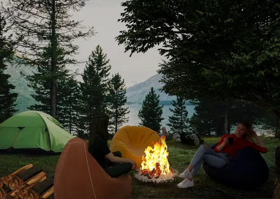 Mom camping with her friend😍 Design Rendering