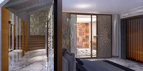 salle de bain chambre et couloir