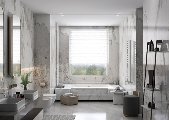 New luxury bathroom Design Rendering