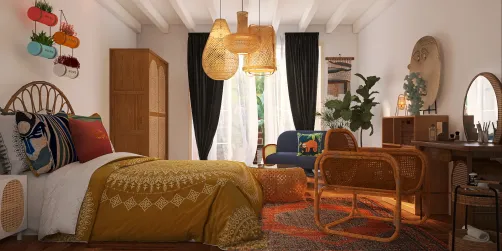 Radiant rattan bedroom