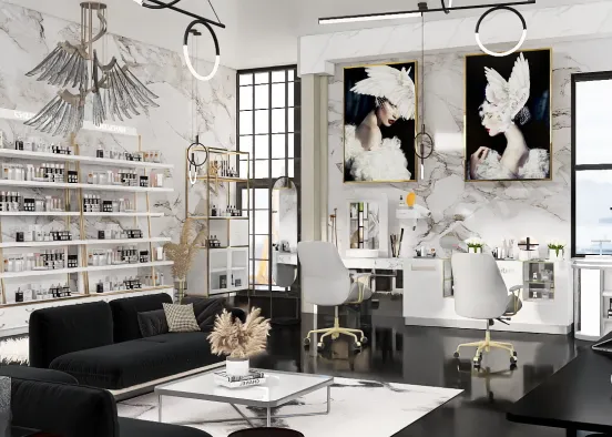Beauty salon "Black Swan" 🖤🦢 Design Rendering