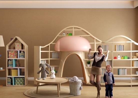 Una habitacion infantil Design Rendering