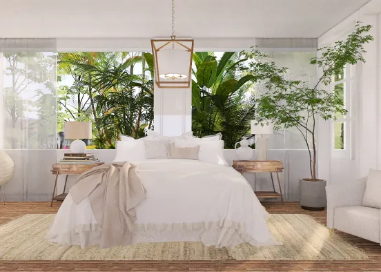 # White bedroom  Renderização de Design