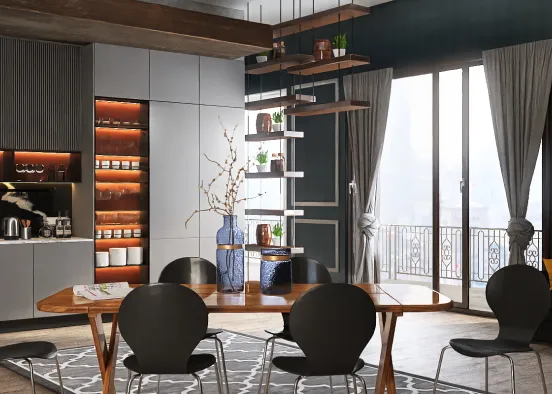 # IndustrialBalconyRoom Renderização de Design